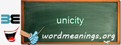 WordMeaning blackboard for unicity